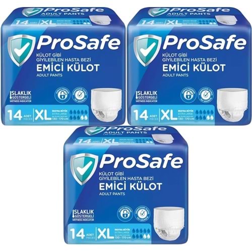 Prosafe Emici Külot Hasta Bezi XL - Ekstra Büyük - Extra Large 42 Adet (3PK*14)