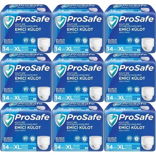 Prosafe Emici Külot Hasta Bezi XL - Ekstra Büyük - Extra Large 126 Adet (9PK*14)