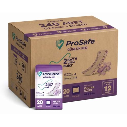 Prosafe Günlük Ped Extra Uzun 240 Adet