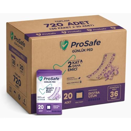 Prosafe Günlük Ped Extra Uzun 720 Adet