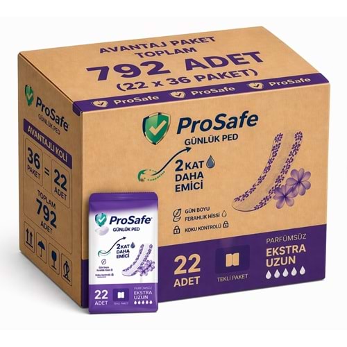 Prosafe Günlük Ped Uzun 792 Adet