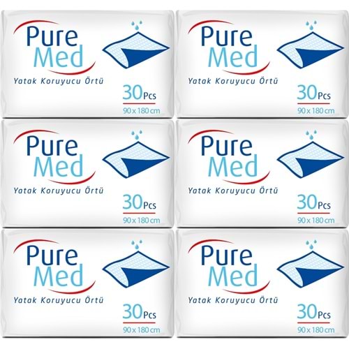 Puremed Hasta Yatak Koruyucu 90*180CM 180 Adet (6PK*30)