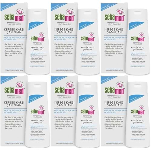 Sebamed Şampuan 200ML Kepeğe Karşı (Yağlı ve Kepeğe yatkın saç derisi İçin) (5 Li Set)