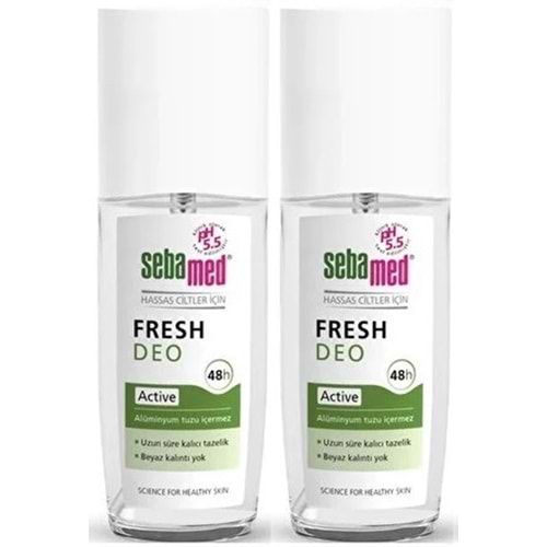 Sebamed Deodorant Sprey 75 ML Fresh Active (2 Li Set)