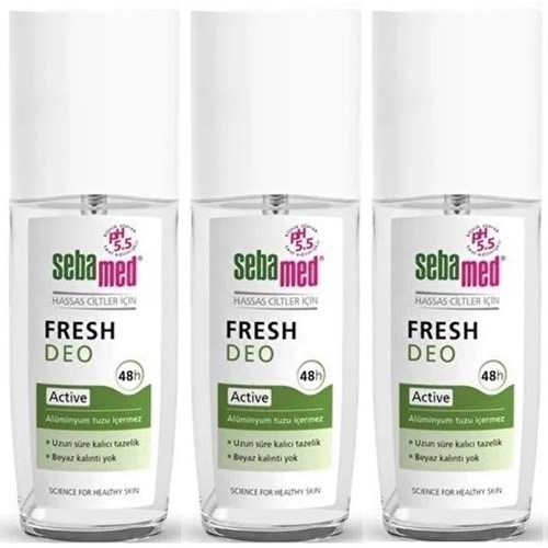 Sebamed Deodorant Sprey 75 ML Fresh Active (3 Lü Set)