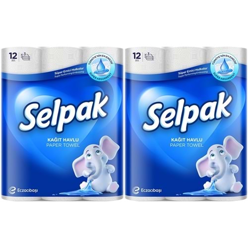 Selpak Kağıt Havlu (3 Katlı) 24 Lü Set (2PK*12)