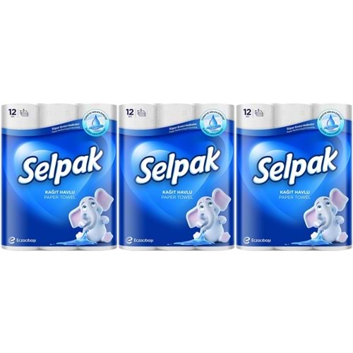 Selpak Kağıt Havlu (3 Katlı) 36 Lı Set (3PK*12)