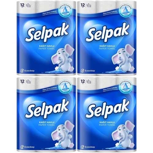 Selpak Kağıt Havlu (3 Katlı) 48 Li Set (4PK*12)