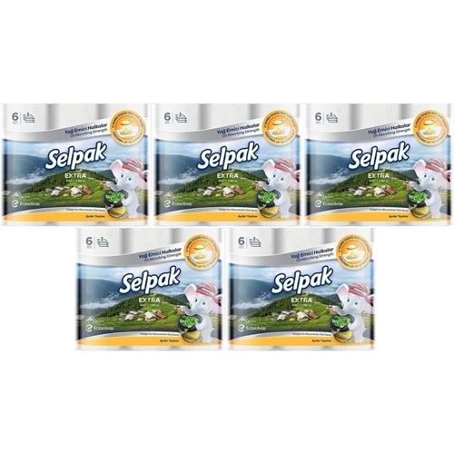 Selpak Kağıt Havlu (3 Katlı) 30 Lu Set Extra (5PK*6)