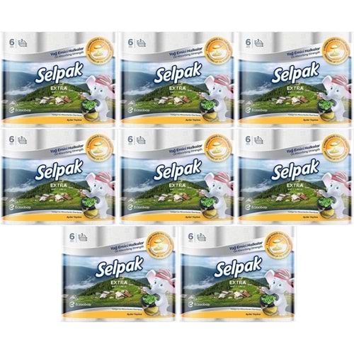 Selpak Kağıt Havlu (3 Katlı) 48 Li Set Extra (8PK*6)