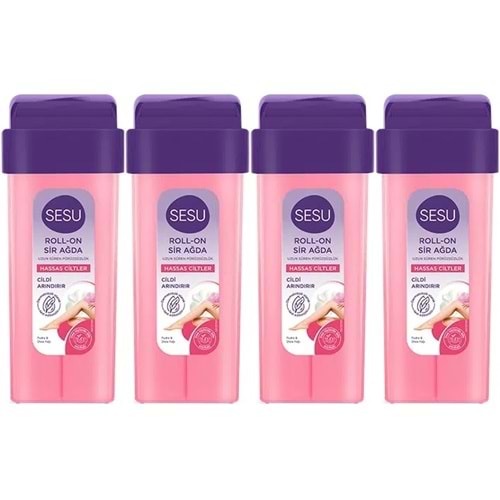 Sesu Roll-On Sir Ağda 100ML Pembe Hassas Cilt (4 Lü Set)