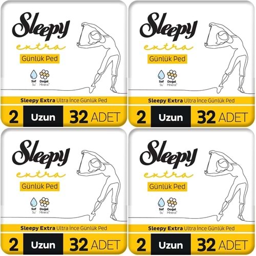 Sleepy Extra Günlük Ped Uzun 128 Adet Standart Pk (4PK*32)