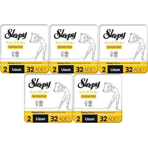 Sleepy Extra Günlük Ped Uzun 160 Adet Standart Pk (5PK*32)