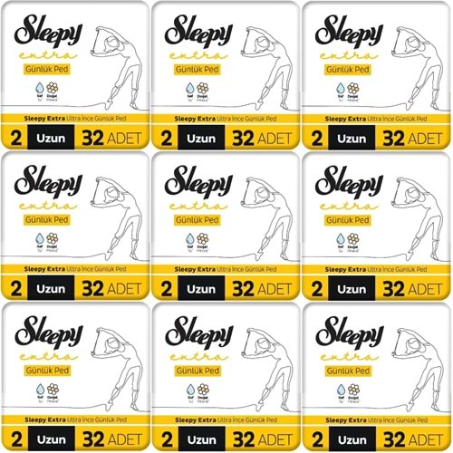 Sleepy Extra Günlük Ped Uzun 288 Adet Standart Pk (9PK*32)