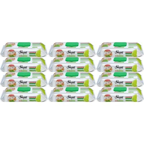 Sleepy Easy Clean Yüzey Temizlik Mutfak Havlusu-Mendili 50 Yaprak Bergomot Yağlı (12Li Set) 600Yprk