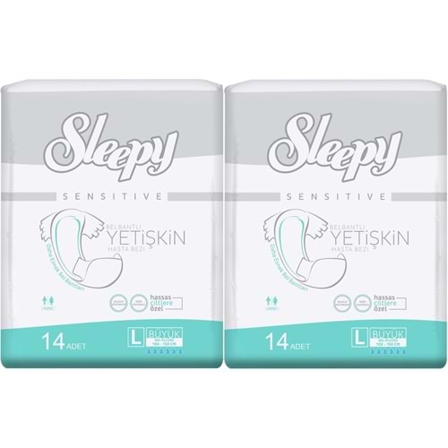Sleepy Hasta Bezi Bel Bantlı L Büyük Boy 28 Adet (2Pk*14)