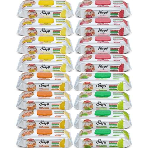 Sleepy Easy Clean Yüzey Temizlik Mutfak Havlusu - Mendili 50 Yaprak Karma (16 Lı Set)