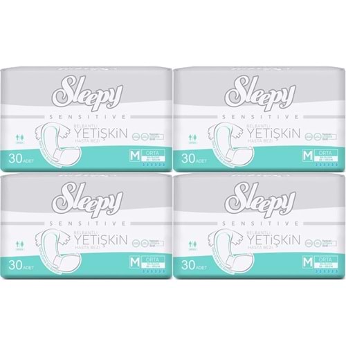 Sleepy Yetişkin Hasta Bezi Bel Bantlı M - Orta - Medium 120 Adet (4PK*30)