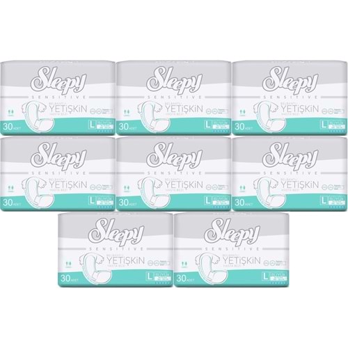 Sleepy Yetişkin Hasta Bezi Bel Bantlı L - Large - Büyük 240 Adet (8PK*30)