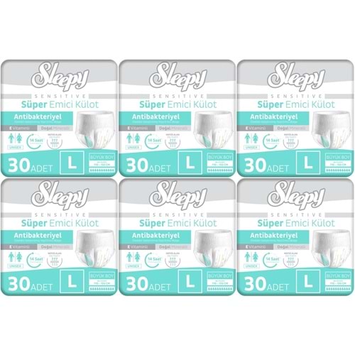 Sleepy Hasta Bezi Yetişkin Emici Külot L - Büyük - Large 180 Adet (6PK*30)