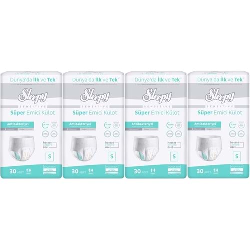Sleepy Hasta Bezi Yetişkin Emici Külot S - Küçük - Small 120 Adet (4PK*30)