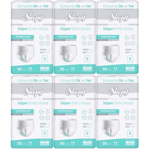 Sleepy Hasta Bezi Yetişkin Emici Külot S - Küçük - Small 180 Adet (6PK*30)