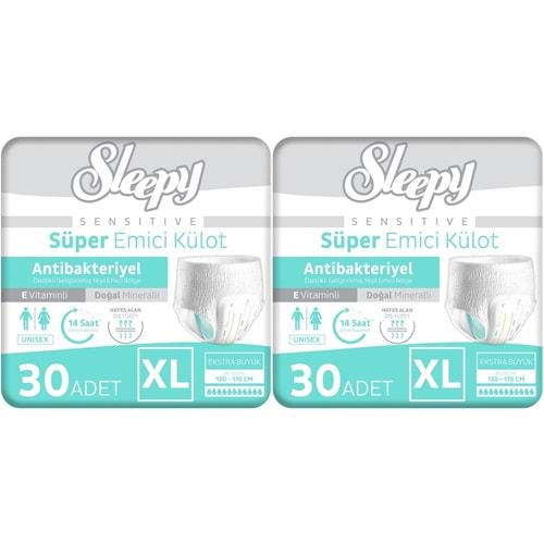 Sleepy Hasta Bezi Yetişkin Emici Külot XL - Ekstra Büyük - Extra Large 60 Adet (2PK*30)