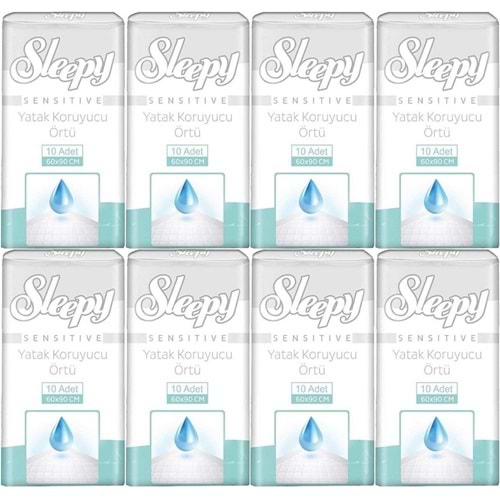 Sleepy Hasta Yatak Koruyucu 60*90CM 80 Adet (8PK*10)