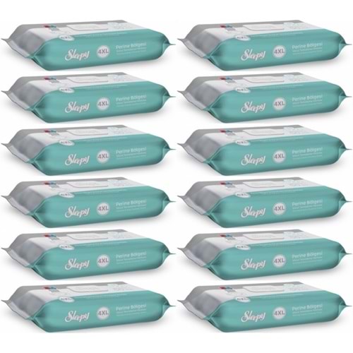 Sleepy Perine Bölgesi ve Vücut Temizleme Islak Mendil Havlu 50 Yaprak (Ebat 4XL) (12 Li Set)