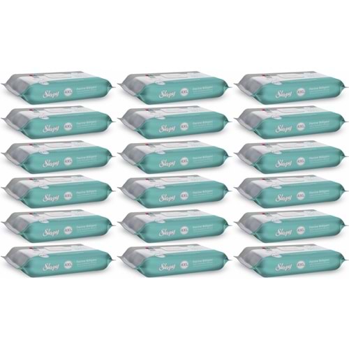 Sleepy Perine Bölgesi ve Vücut Temizleme Islak Mendil Havlu 50 Yaprak (Ebat 4XL) (18 Li Set)