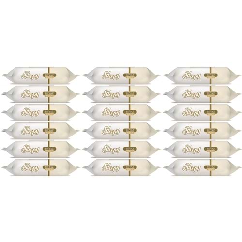 Sleepy Islak Havlu Mendil 90 Yaprak (18 Li Set) Beyaz Sabun Kokulu Plastik Kapaklı (1620 Yaprak)