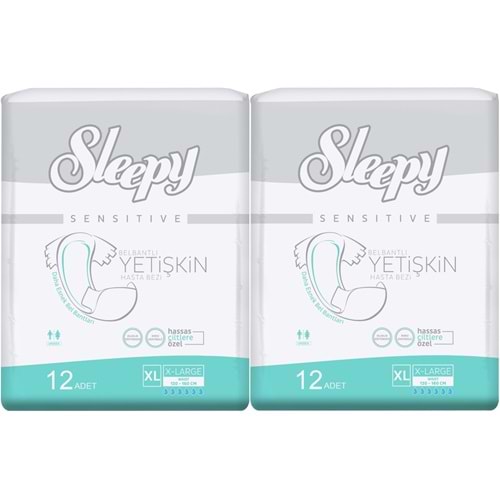 Sleepy Hasta Bezi Bel Bantlı XL-Extra Large Boy 24 Adet (2Pk*12)