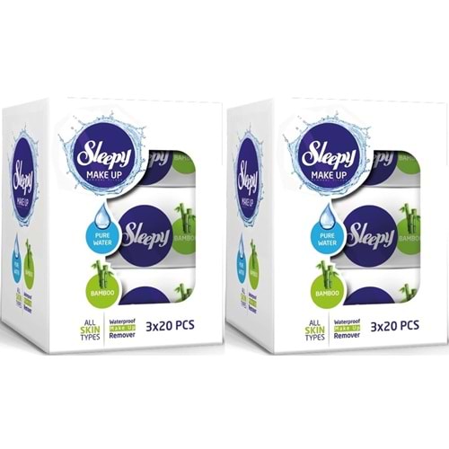 Sleepy Yüz Temizleme Havlusu Bamboo Make Up 120 Yaprak (6PK*20)