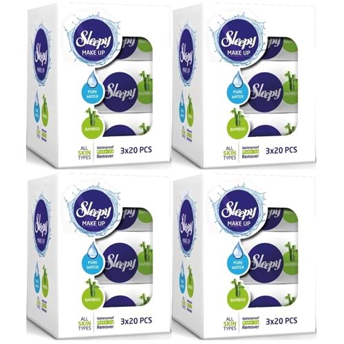 Sleepy Yüz Temizleme Havlusu Bamboo Make Up 240 Yaprak (12PK*20)