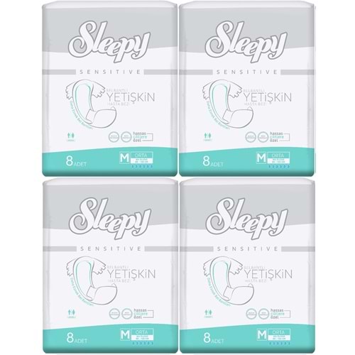Sleepy Hasta Bezi Bel Bantlı Medium - Orta Boy 32 Adet Ekonomik Pk (4PK*8)
