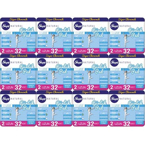 Sleepy Natural Günlük Ped Uzun 384 Adet Süper Ekonomik Pk (12PK*32)