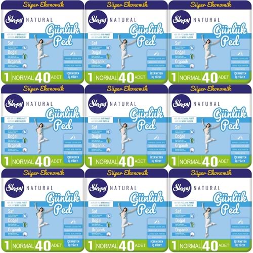 Sleepy Natural Günlük Ped Normal 360 Adet Süper Ekonomik Pk (9PK*40)
