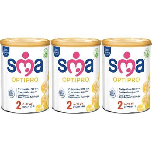 Sma Optipro 800GR No:2 Devam Sütü (6-12 Ay) (3 Lü Set)