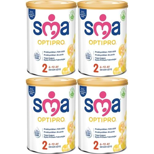 Sma Optipro 800GR No:2 Devam Sütü (6-12 Ay) (4 Lü Set)