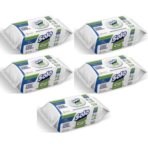 Solo Yüzey Temizlik Havlusu - Mendili 100 Yaprak Okaliptus & Çam Esintisi (5 Li Set) 500 Yaprak