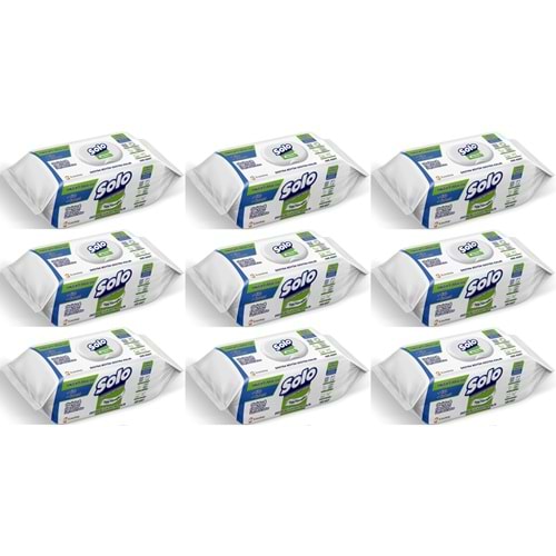 Solo Yüzey Temizlik Havlusu - Mendili 100 Yaprak Okaliptus & Çam Esintisi (9 Lu Set) 900 Yaprak