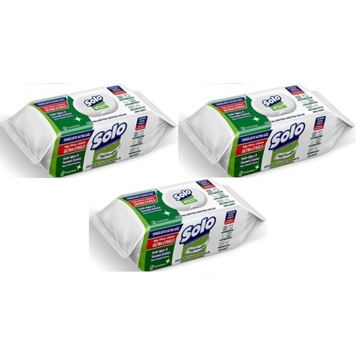 Solo Yüzey Temizlik Havlusu - Mendili 100 Yaprak Sedir Ağacı & Yasemin Esintisi (3 Lü Set) 300 Yprk