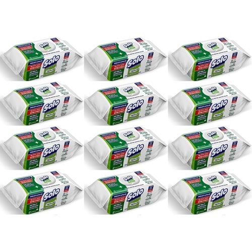 Solo Yüzey Temizlik Havlusu - Mendili 100 Yaprak Sedir Ağacı & Yasemin Esintisi (12 Li Set) 1200 Ypk