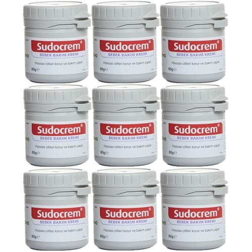 Sudocrem Cilt Bebek Bakım - Pişik Kremi 60GR (9 Lu Set)