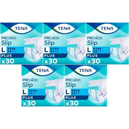 Tena Proskin Slip Plus Bel Bantlı Yetişkin Bezi L - Büyük - Large 150 Adet