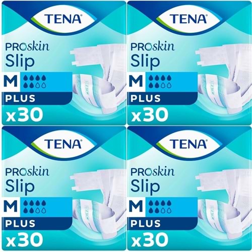 Tena Proskin Slip Plus Bel Bantlı Yetişkin Bezi M - Orta - Medium 120 Adet