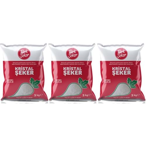 Türk Şeker Toz Şeker 15KG (3Pk*5Kg)