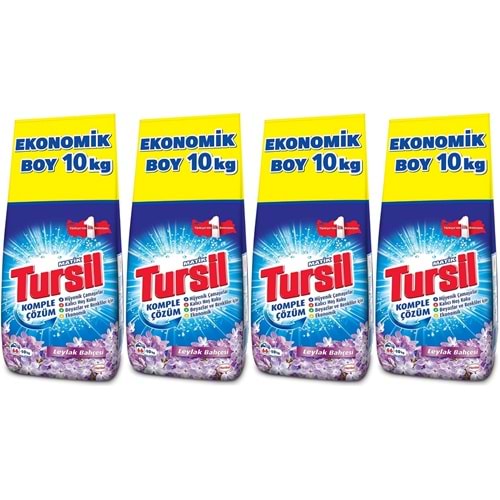 Tursil Matik Toz Çamaşır Deterjanı 40KG Leylak Bahçesi (4PK*10) (264 Yıkama)