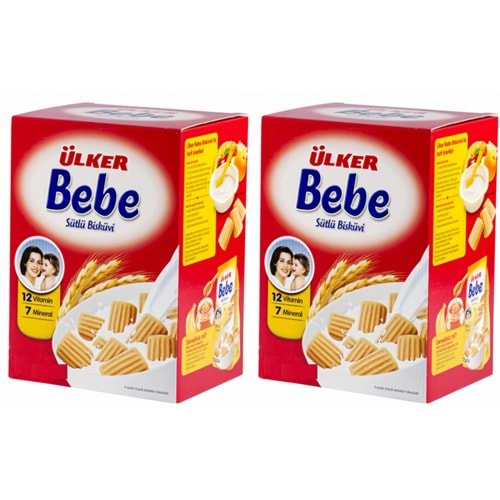 Ülker Bebe Bisküvisi 800Gr 12 Vitaminli Kutu 2 Li Set
