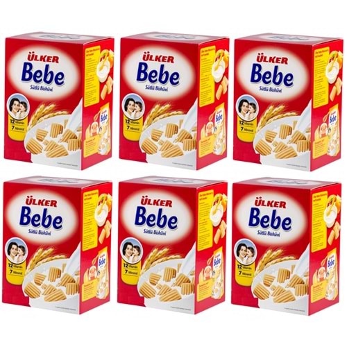Ülker Bebe Bisküvisi 800Gr 12 Vitaminli Kutu 6 Lı Set